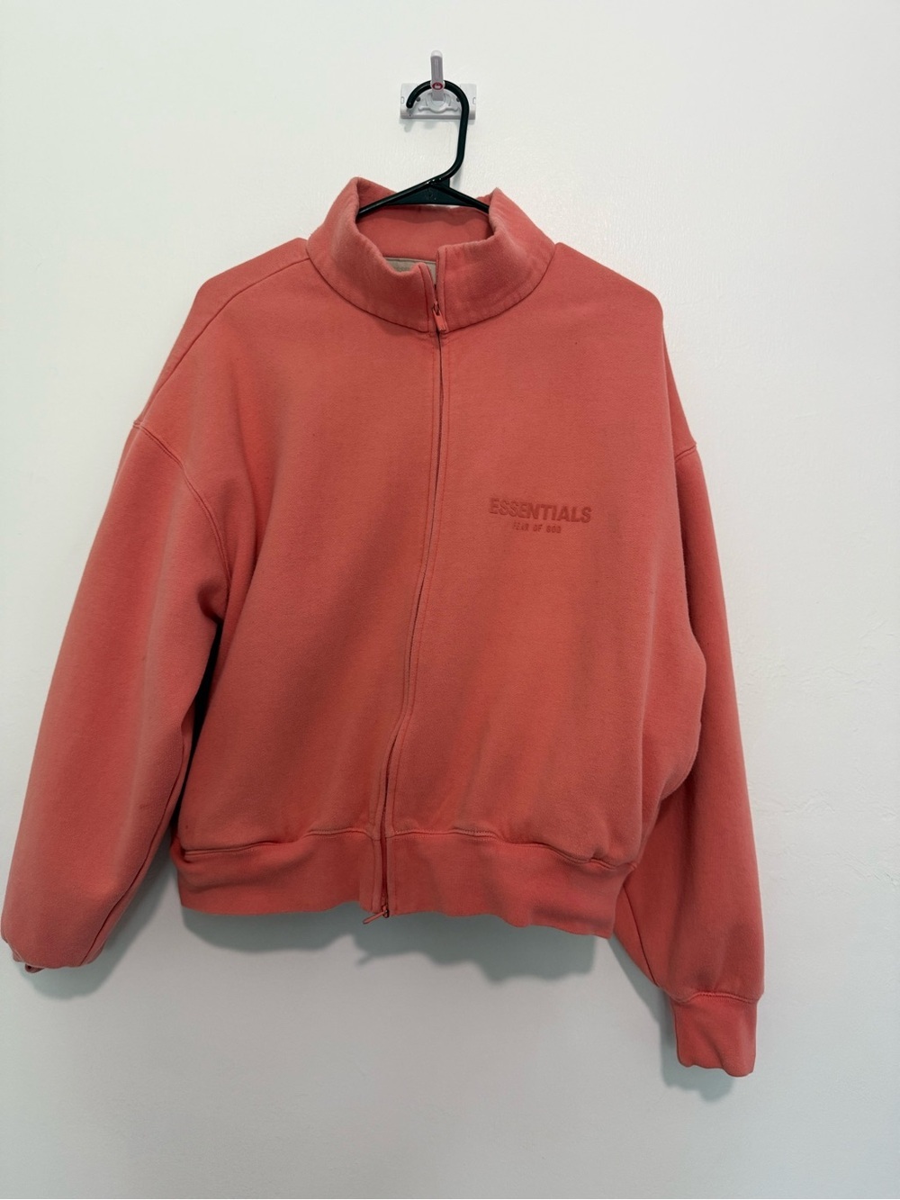 Fear of God Essentials Full Zip Jacket 'Coral' | Pink  (Size M) Womens